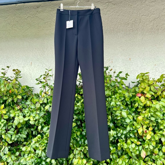 Moschino Pants - Moschino Couture Crepe Straight-Leg Pants Black Trousers Size 40 US 6 NWT